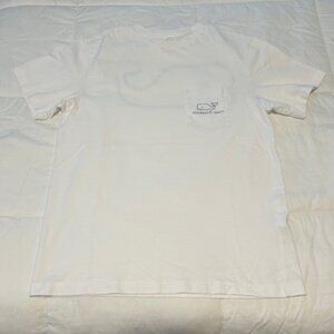 Vineyard Vines Vintage Whale Short-Sleeve Pocket Tee, White Cap, Size XS